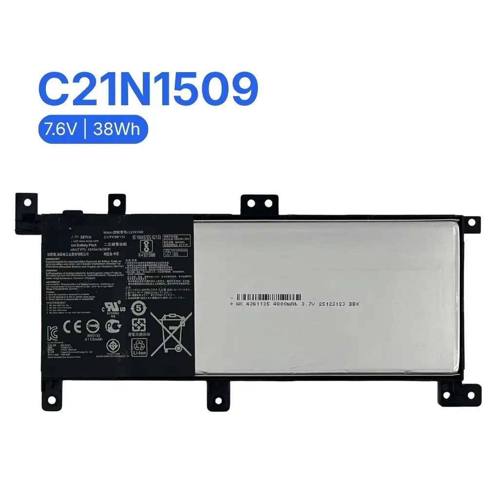 باتری لپ تاپ C21N1509 برای Asus با ولتاژ 7.6V و انرژی 38Wh