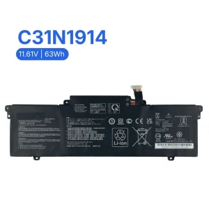 باتری لپ تاپ C31N1914 برای Asus با ولتاژ 11.61V و انرژی 63Wh