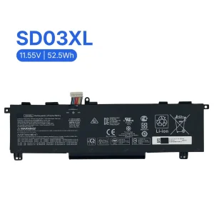باتری لپ تاپ SD03XL (52.5Wh) برای HP با ولتاژ 11.55V و انرژی 52.5Wh